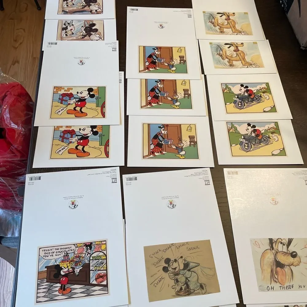 The Art Group Mickey & Co Vintage Foldable Disney Mickey Pluto Minnie Cards